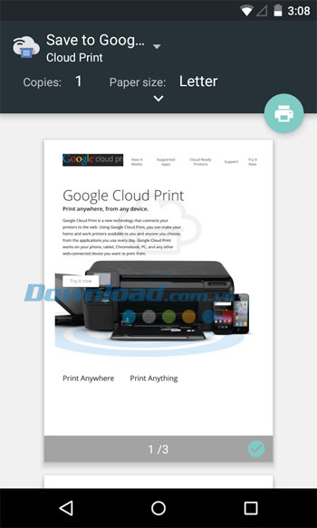 Cloud Print cho Android 