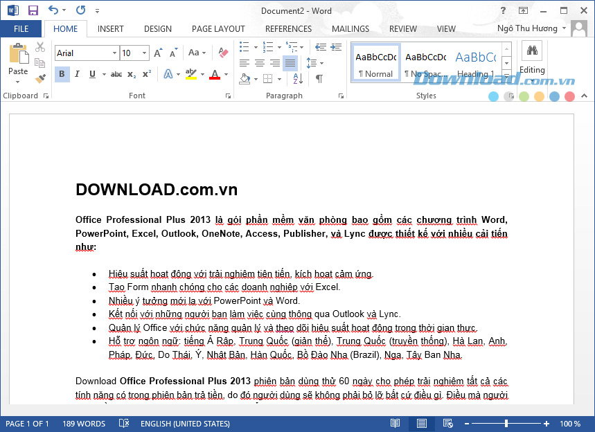 Microsoft Office Word Professional Plus 2013