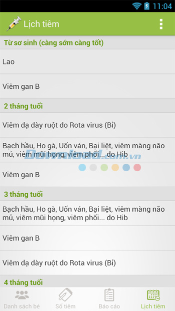 Sổ tiêm chủng cho Android