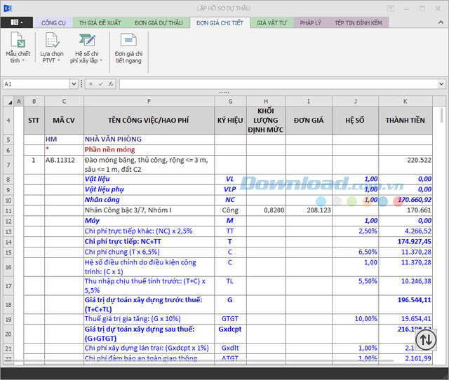 Phần mềm dự toán Escon