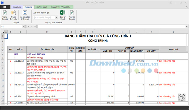 Phần mềm dự toán Escon