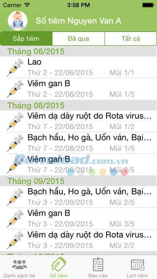 Sổ tiêm chủng cho iOS