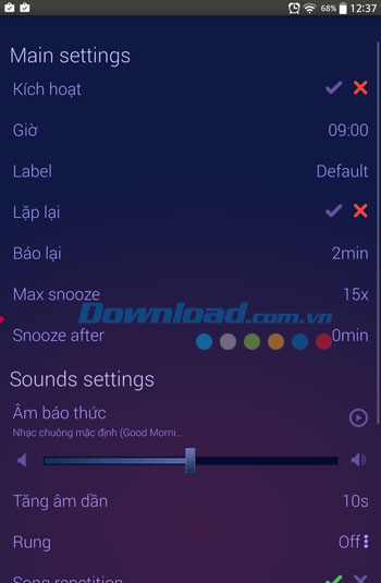 Neon Alarm clock cho Android 