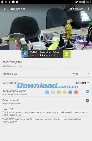 VidTrim cho Android