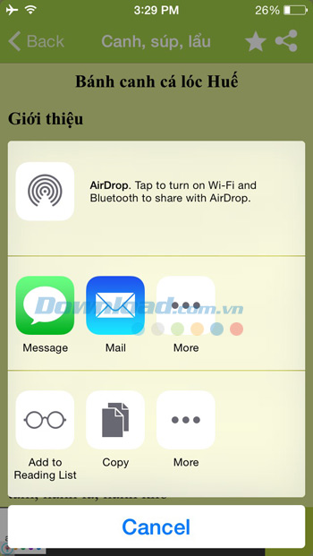 Nấu ăn ngon mỗi ngày cho iOS