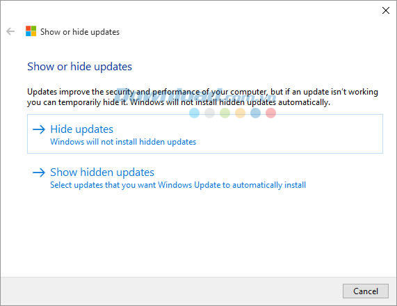 Download Show or hide updates Show or hide updates