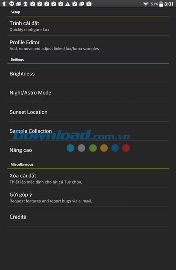 Lux Lite cho Android