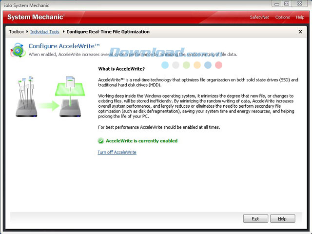 Tính năng AcceleWrite System Mechanic Professional