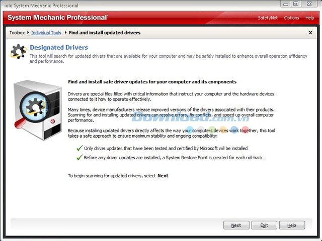 Tính năng Designated Drivers System Mechanic Professional