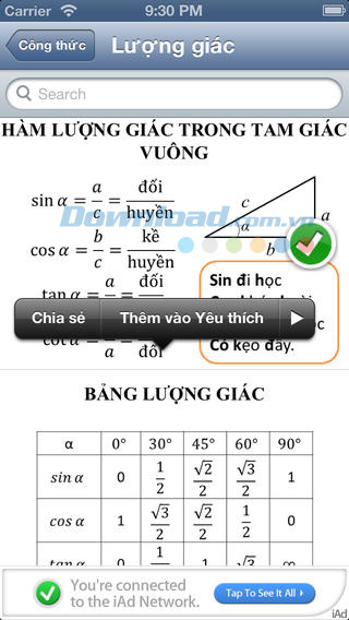 Công thức Free cho iOS