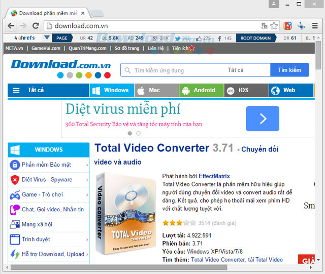 Ahrefs SEO Toolbar cho Chrome