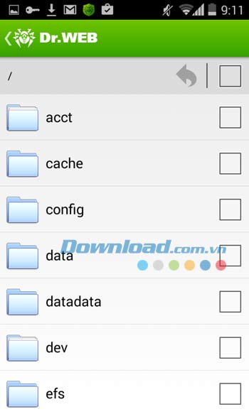 Dr.Web Security Space giúp quét toàn bộ tập tin trên hệ thống