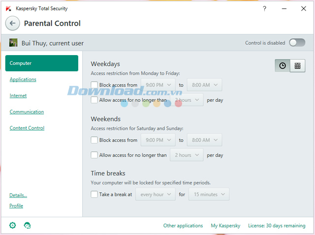 Parental Control
