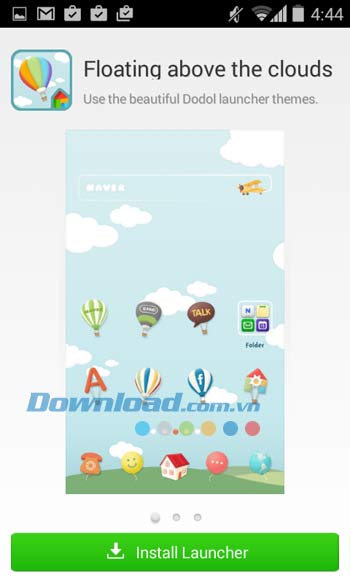 Cài đặt hình nền mới cho Dodol Locker 