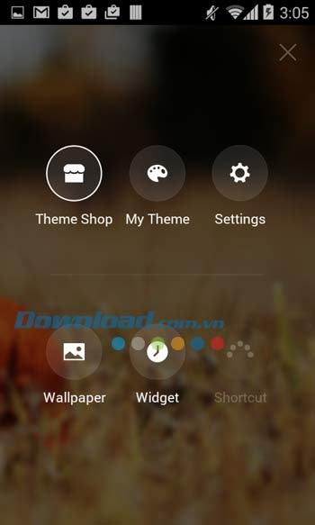 Các lối tắt trong Dodol Locker 