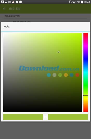 Bảng màu trong Music Player by mytechnosound 
