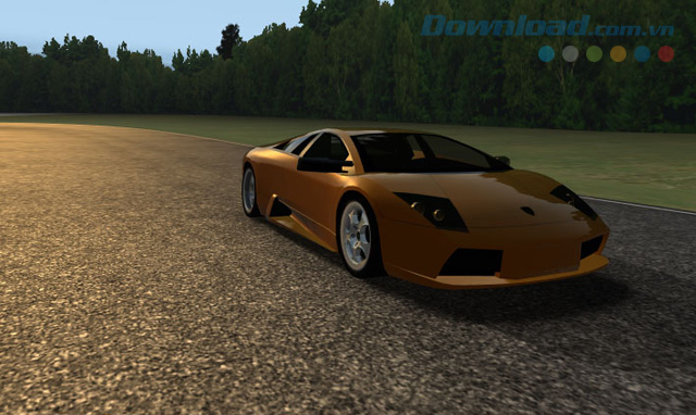 Ánh nắng rọi xuống đường đua trong Racer