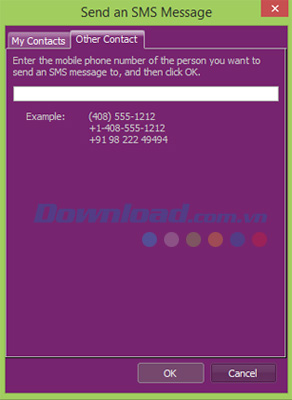 Gửi tin nhắn SMS đến điện thoại