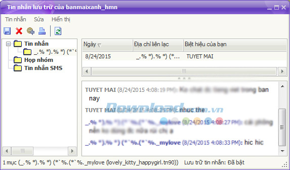 Lưu trữ tin nhắn Yahoo