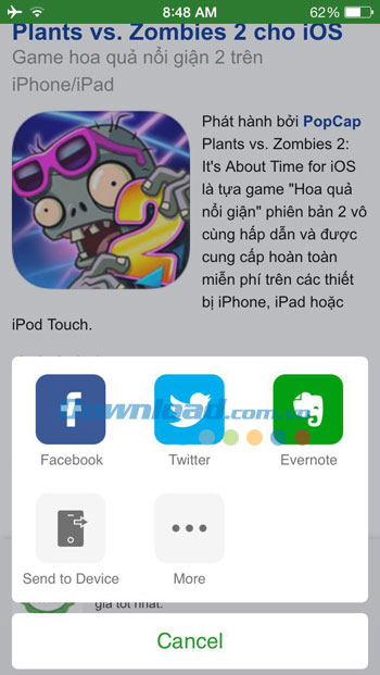 Chia sẻ trang web