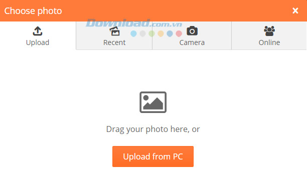 Các tùy chọn up ảnh Các tùy chọn up ảnh