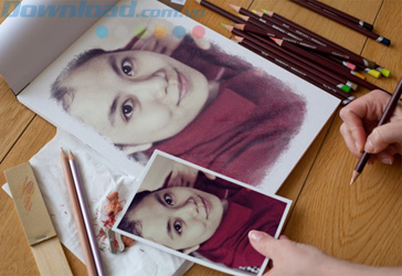 Bức vẽ khi thêm hình Bức vẽ khi thêm hình