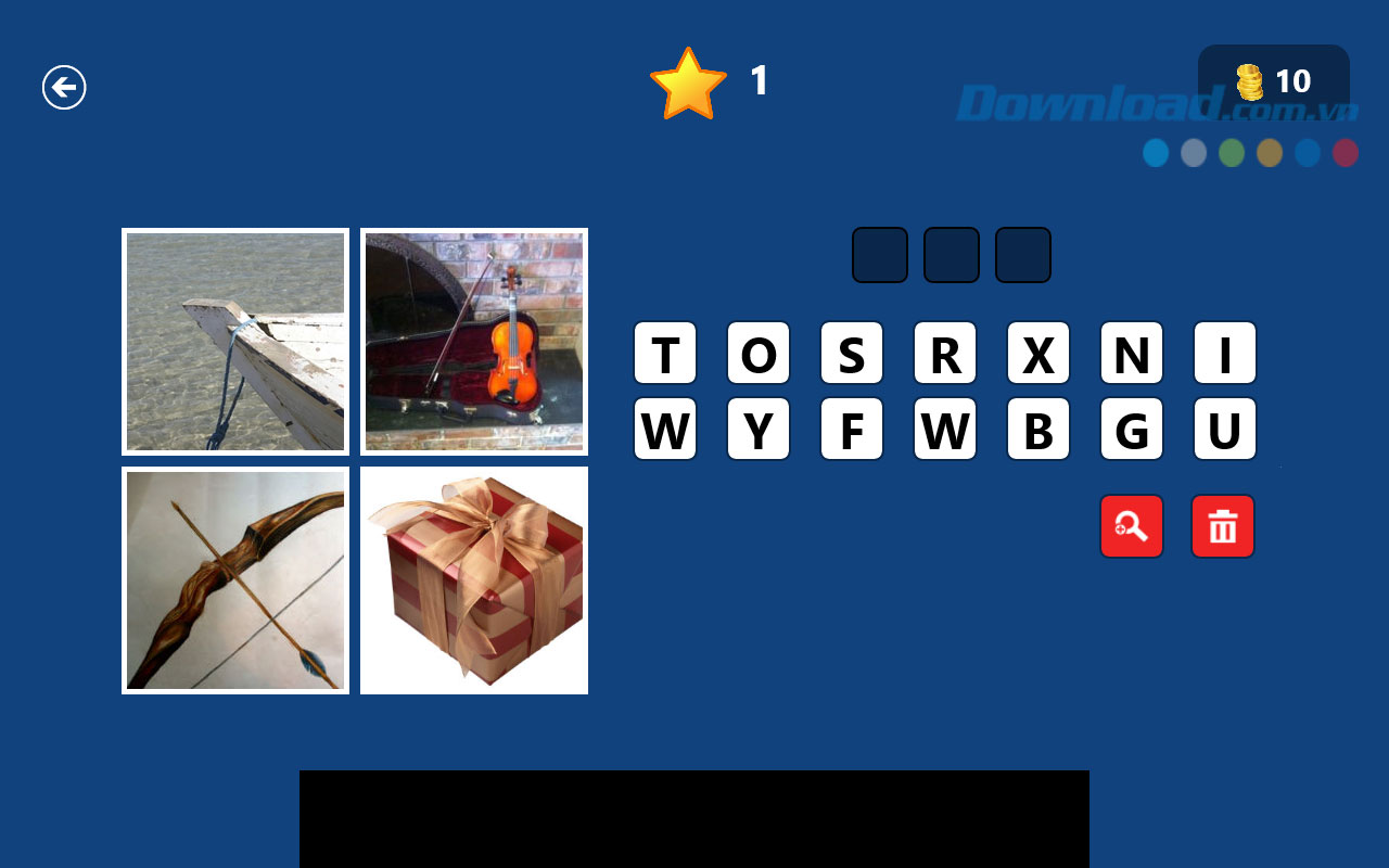 Giao diện game đuổi hình bắt chữ 4 Pics One Word Giao diện game đuổi hình bắt chữ 4 Pics One Word