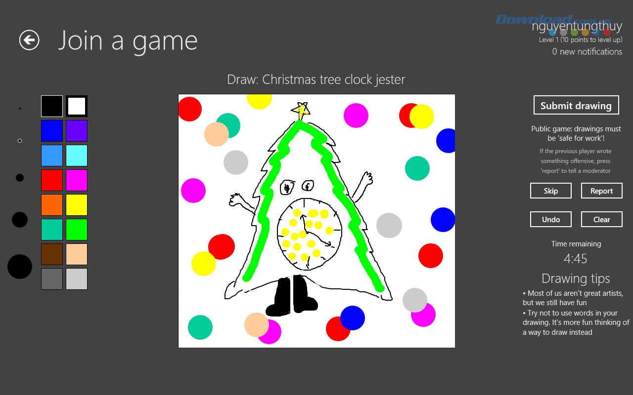 Vẽ tranh minh họa theo lời mô tả có sẵn trong Interference