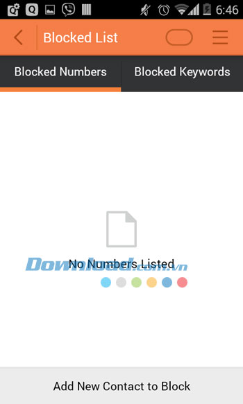 Danh sách chặn trong  Antivirus & Mobile Security