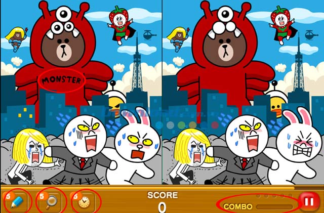  LINE Hidden Catch cung cấp nhiều combo hữu ích