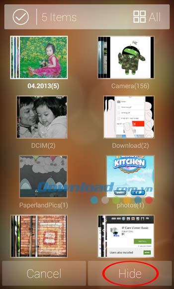 FotoX ẩn ảnh và video từ mọi thư mục trên thiết bị