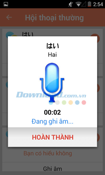Vừa học tiếng nhật vừa ghi âm giọng nói
