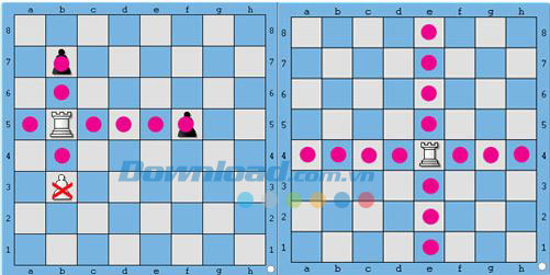 Cách đi của quân xe trong Chess Online