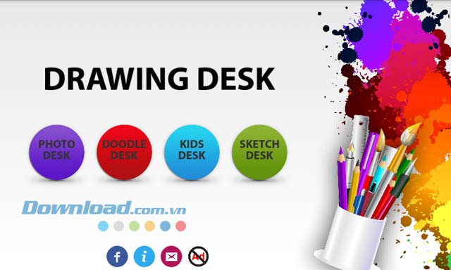 Giao diện ứng dụng Drawing Desk
