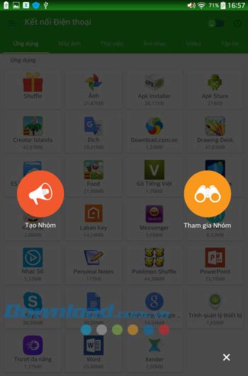Thiết lập nhóm chia sẻ với Xender Thiết lập nhóm chia sẻ với Xender