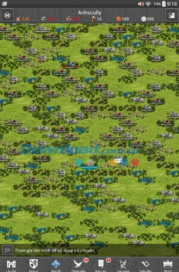 Bản đồ game Lords & Knights 