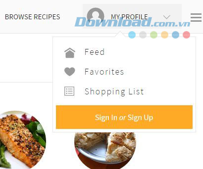 Mục hồ sơ cá nhân trên Allrecipes