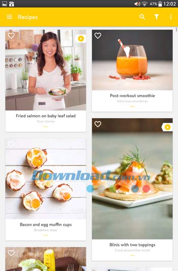 Giao diện ứng dụng Kitchen Stories