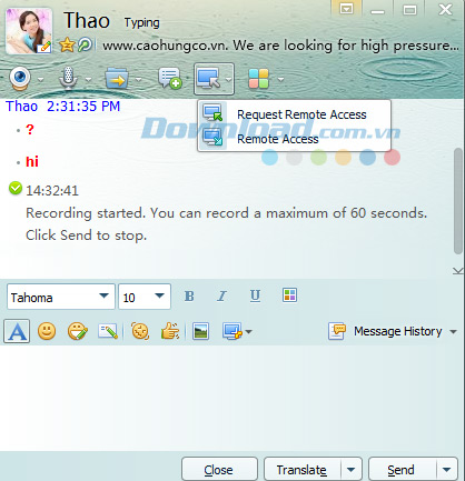 Yêu cầu truy cập từ xa