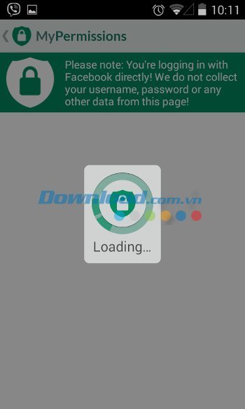 MyPermissions quét ứng dụng qua các dịch vụ trực tuyến