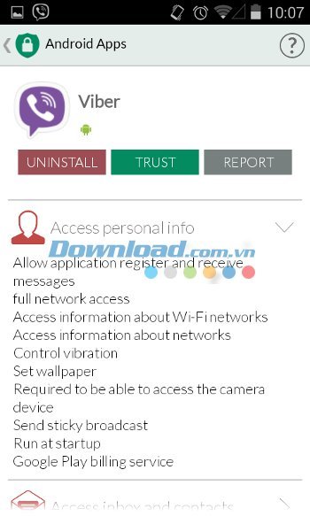 MyPermissions cung cấp đầy đủ thông tin về các cho phép