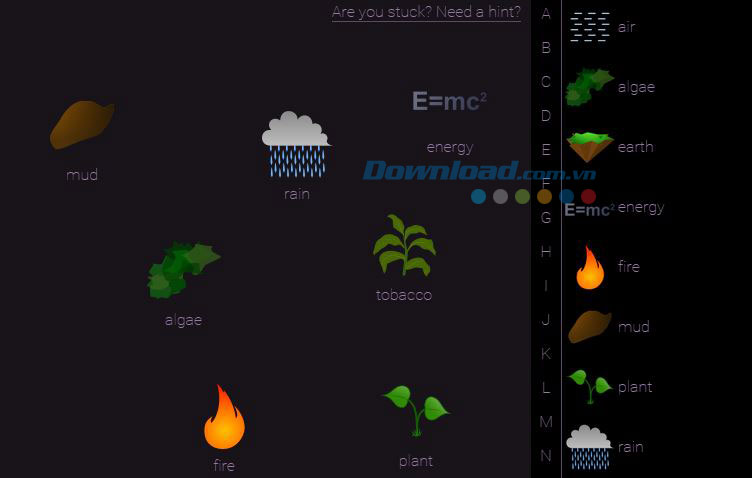 Chế độ ban đêm của Little Alchemy