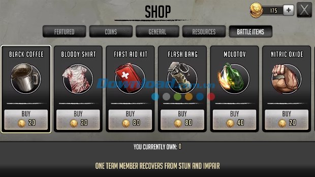 Mua thêm trang bị, tài nguyên trong cửa hàng