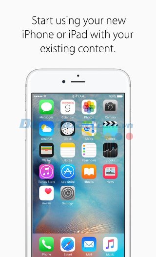 Sử dụng iPhone mới với dữ liệu được chuyển từ Android