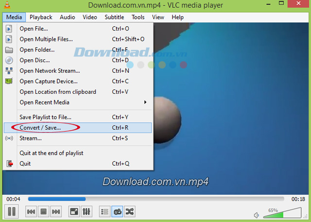 Tính năng chuyển đổi video của VLC
