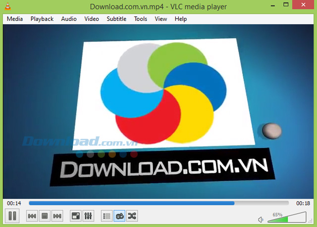 Giao diện VLC khi xem video