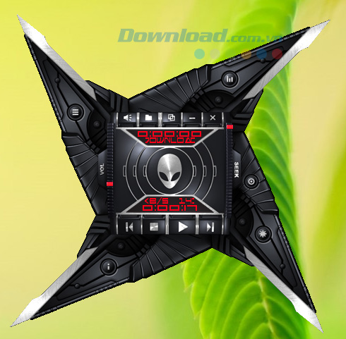 Giao diện Alienware Darkstar cho VLC