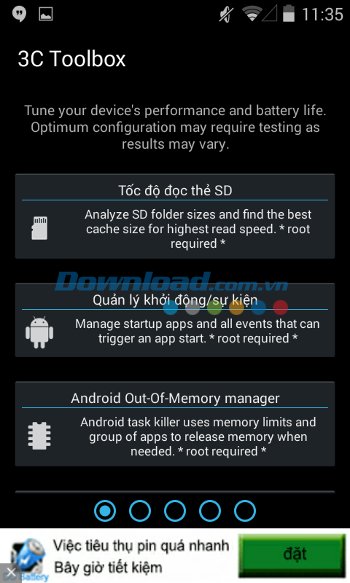 Giao diện ứng dụng 3C Toolbox 