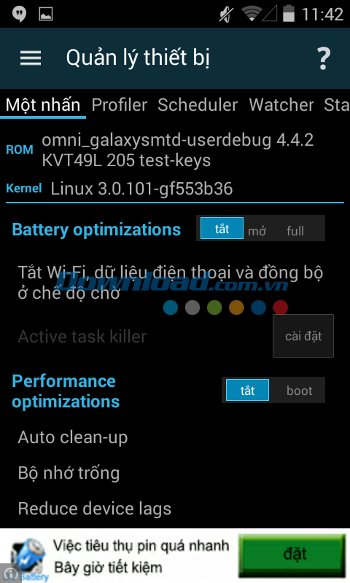 Tính năng quản lý thiết bị của 3C Toolbox 