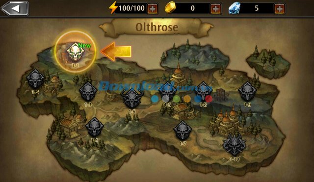 Bản đồ game Eternity Warriors 4 